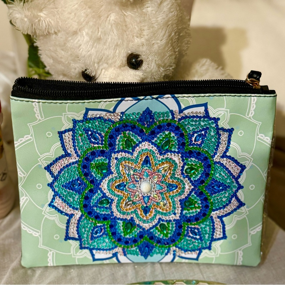 Handmade Mandala Flower Make-Up Bag